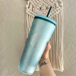 Starbucks Teal Rainbow Venti Travel Tumbler